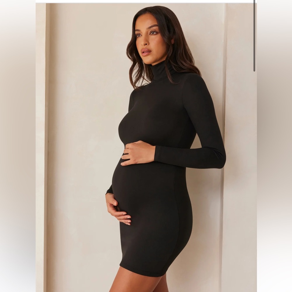 Bumpsuit Black Maternity Dress